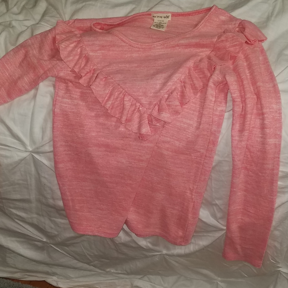 A pink shirt